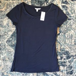 NWT Banana Republic luxe tee - navy blue size S